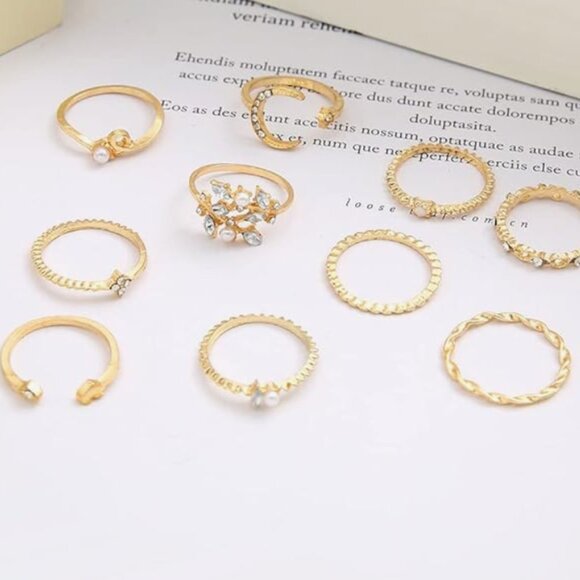 RINGS SET Stackable Rings Set for Women - Picture 3 of 5